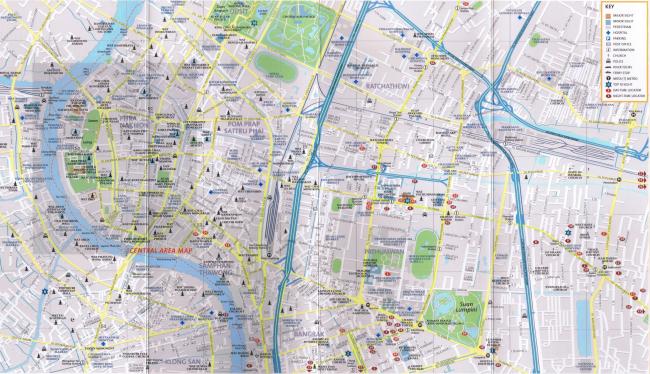 Карта бангкока с достопримечательностями