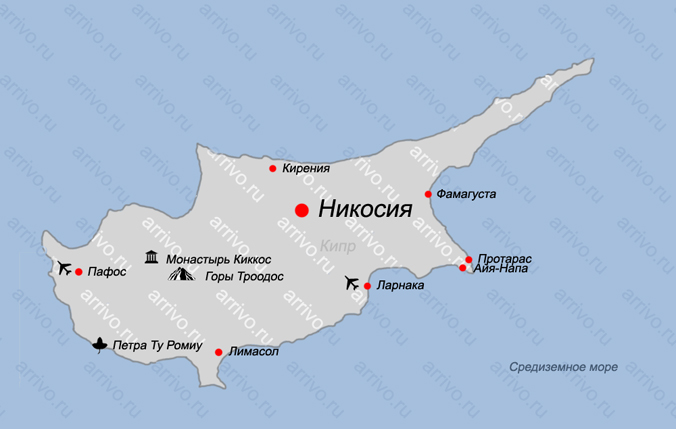Кипр пафос достопримечательности на карте